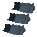 Produktbild: PUMA unisex Sneaker Socken Kurzsocken Sportsocken 261080001 9 Paar, Farbe:Blau, Menge:9 Paar (3x 3er Pack), Größe:35-38, Artikel:-460 denim blue
