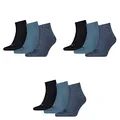 Produktbild: PUMA 9 Paar Unisex Quarter Socken Sneaker Gr. 35-49 für Damen Herren Füßlinge, Socken & Strümpfe:35-38, Farbe:460 denim blue