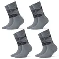 Produktbild: Burlington 4er Pack Damen Socken WHITBY - Kurzstrumpf, Rauten, 36-41 (4x 1 Pa...