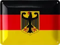 Produktbild: LANOLU Retro Blechschild Deustchland Adler Metallschild  15x20cm