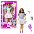 Produktbild: Barbie-Puppe, Meine erste braunem Haar, Accessoires, Schuhe, Bürste und mehr, Soft-Touch-Körper, 1 Puppe enthalten, Geschenk für Kinder ab 3 Jahren,HLL21