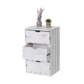 Produktbild: Kommode MCW-C62, Schubladenkommode Holzkiste, Shabby-Look Vintage 3 Schubladen 53x32x26cm ~ weiß