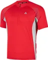Produktbild: Herren Fahrradtrikot Kurzarm Team II / Rot-Grau - S / atmungsaktives Radtrikot - Jersey mit Quick Dry & Anti-UV