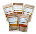 Produktbild: Afrika Gewürze Probierset-2, Harissa, Couscous Gewürzmischung, Afrika Rub, Berbere mild, Berbere scharf