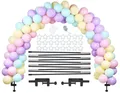 Produktbild: LANGXUN Ballonbogen Kit Schwarz Wiederverwendbarer Ballonbogenständer Halbkreisbogen Kit 2 verstellbare Clips für verschiedene Tischgrößen für Hochzeiten und Geburtstagsfeiern