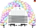 Produktbild: LANGXUN Ballonbogen Kit Schwarz Wiederverwendbarer Ballonbogenständer