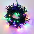 Produktbild: hellum Lichterkette bunt mit 40 LED, Lichterkette mit Stecker und Timer outdoor, 3,9 m beleuchtet Länge, außen, bunt mit Außen-Transformator <59 lm, Kabel grün 151961