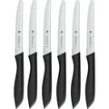 Produktbild: WMF Classic Line Frühstücksmesser Set 6-teilig, 23 cm, Brötchenmesser Wellenschliff, Brotzeitmesser, Spezialklingenstahl, Kunststoffgriff, schwarz