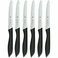Produktbild: WMF Frühstücksmesser Vespermesser Brötchenmesser 6-teilig Set Schwarz Edelstahl