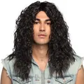 Produktbild: Perücke Mick Locken Langhaar schwarz Rockstar Haare Fasching Karneval