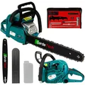 Produktbild: GardeTech Benzin Kettensäge 3,3PS Hubraum 58m³ Motorsäge 10.000 U/min Kettengeschwindigkeit 23,114 m/s