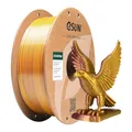 Produktbild: eSUN Silk Dual-Color PLA Filament 1.75mm, Co-Extrusion Silk Magic PLA 3D-Druck Filament, Farbverlauf wechselnd 1KG Spule (2.2 LBS) für 3D-Drucker, Silk Lila Gold