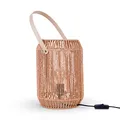 Produktbild: Paco Home Tischlampe Nachttischlampe Schreibtischlampe Nachttisch Lampe Leselampe Lampenschirm Boho Deko Korb E27, Lampenart:Typ 1, Farbe:Natur