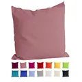 Produktbild: beties Basic Kissenbezug ca. 80x80 cm Kissenhülle 100% Baumwolle in vielen fröhlichen Uni-Farben (rosenquarz)