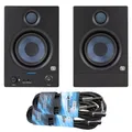Produktbild: PreSonus Eris 4.5BT Aktive Bluetooth Studio Monitor-Boxen Lautsprecher 2nd Gen Schwarz + 2x keepdrum Klinkenkabel