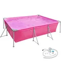 Produktbild: TecTake GmbH Swimming Pool rechteckig mit Filterpumpe 300 x 207 x 70 cm - pink 403822