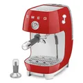 Produktbild: SMEG ECF03RDEU 50's Style Premium-Siebträger-Espressomaschine Rot