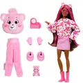 Produktbild: Barbie-Puppe der Cutie Reveal Glücksbärchis-Reihe mit Accessoires und Hurrabärch