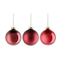Produktbild: Weihnachtskugeln  16er Set   , rot , Glas,Aluminium Ø: 8