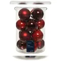 Produktbild: 16 Weihnachtskugeln 8cm Glas Christbaumkugeln Weihnachtsbaumkugeln Set rot Mix