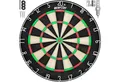 Produktbild: RE:SPORT Dartscheibe RE:SPORT® Steel Dartscheibe mit 9 darts 24 flights, (mit ultradünnem Drahtsystem, inkl. Montageset, Offizielle Professional Steeldartscheibe), Sisal Premium Dartscheibe Steeldart Dartboard