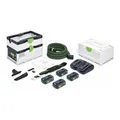 Produktbild: Festool Akku-Absaugmobil CTMC SYS HPC 4,0 I-Plus CLEANTEC (mit Hauptfilter, Filtersack, Saugschlauch mit Winkeldrehausgleich, Polsterdüse, Fugendüse, Tragegurt, Fernbedienung, Energie-Set SYS 18V)
