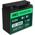 Produktbild: Green-Cell AGM-Batterie VRLA, 12 V, 20 Ah, M5 Anschluss
