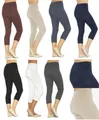 Produktbild: 3/4 Capri Leggings  Hose m Taschen hoher Bund verstärkt Baumwolle