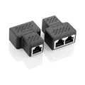 Produktbild: 2x RJ45 Netzwerk Verteiler Adapter Splitter Cat6A Ethernet verbinder Kabel LAN Y