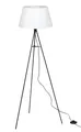 Produktbild: Trango 1522WL Design Tripod Stehleuchte *WHITNEY* inkl. E27 LED Leuchtmittel warmweiß mit Stofflampenschirm in Weiß I Lampenstativ Dreibein Höhe: 150cm Wohnraum Stehlampe I Schlafraum Standlampe