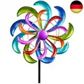 Produktbild: Formano Farbenfrohes Windrad 124x30 cm Gartenstecker Windspiel Gartendeko
