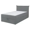 Produktbild: Boxspringbett - silber - mit Bettkasten - H3 - 120x200 cm Doppelbett Polsterbett