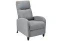 Produktbild: en.casa Relaxsessel, »Bregenz« mit verstellbarer Rückenlehne 102x60x92cm Stoff Hellgrau