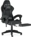 Produktbild: Gywowken Gaming-Stuhl mit Fußstütze - Gamer Stühle Ergonomisch mit Lendenkissen, Gaming Chair Höhenverstellbar - 90-155° Rückenlehne - bis 130 kg