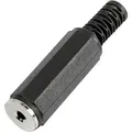 Produktbild: 595212 Klinken-steckverbinder 2.5 Mm Buchse, Gerade Polzahl: 2 Mono Schwarz 1 St. - Tru Components