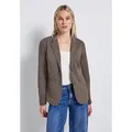 Produktbild: Kurzblazer STREET ONE, Damen, Gr. 40, braun (nomad braun meliert), Web, Obermaterial: 93% Baumwolle, 7% Elasthan; Futter: 100% Elasthan, unifarben, normal normal, V-Ausschnitt, abgesteppt, Blazer Kurzblazer, aus Baumwolle mit Stretchanteil