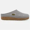 Produktbild: Haflinger Grizzly Stelline Filzclog aus reinem Wollfilz Unisex Sternmotiv Hausschuh grau 45 EU