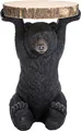 Produktbild: Kare Design Beistelltisch Animal Bear, Schwarz/ Braun, Rund, 33cm Durchmesser, 20kg Belastbarkeit, Nachttisch, Couchtisch, Bär, 53x33x33cm (H/B/T)