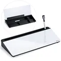 Produktbild: Varhomax Schreibtisch Organizer, Desktop Whiteboard Glas Schwarz Und Weiß Mit Aufbewahrung Abwischbar, To Do Liste, Notizblock und Tastaturständer für Homeoffice, Büro und Schulbedarf