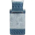 Produktbild: Bassetti Mako-Satin Bettwäsche Como G1 200x200 cm + 2x 80x80 cm - grau;blau