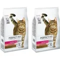 Produktbild: Perfect FitTM - Trockenvollnahrung für ausgewachsene Katzen, reich an Rindfleisch 2x7kg