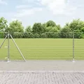 Produktbild: vidaXL Euro Zaun mit 7 Flanschpfosten 0.8x10 m Verzinkter Stahl