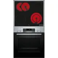 Produktbild: BOSCH HND271AS64 Serie 2/ 4, Einbaubackofenset (Glaskeramikkochfeld, , 71 l)
