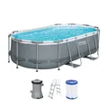 Produktbild: Steel Pro MAX™ Frame Pool Set mit Filterpumpe 427 x 250 x 100 cm , grau, oval