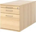 Produktbild: HAMMERBACHER Container Rollcontainer 80cm 1 Schub 1 Hängeregistratur Schloss Bügelgriff Eiche