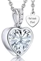 Produktbild: LOVENEST Herzkette Halskette Damen Silber 925 / Gold vergoldet mit Herz-Anhänger Zirkonia (Silberkette Anhänger Geschenke für Frauen Valentinstag Frau Freundin, Geschenkset Damenkette Weihnachten Set), Sie Geburtstag Hochzeitstag Liebesbeweis Liebesgeschenk Herz Schmuck