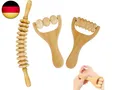 Produktbild: 3 Stück Faszienrolle, Faszienstab Massageroller Beine Faszienrolle Holz mit 