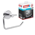 Produktbild: tesa SMOOZ Toilettenpapierhalter, verchromt - WC-Rollenhalter zur Wandbefestigung ohne Bohren, inkl. Klebelösung - 140mm x 100mm x 50mm
