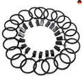 Produktbild: Fippy 20 Stück Gardinenringe mit Clips 38mm Metall Vorhangring Hängende Ringe f