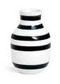 Produktbild: Kähler Vase H12.5 cm Omaggio Originaldesign mit handgemalte Streifen, schwarz